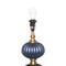 Blue Velvet Transitional Floor Lamp, 69" x 18" x 18"